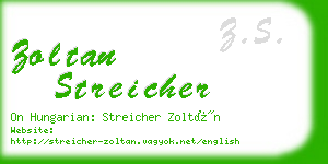 zoltan streicher business card